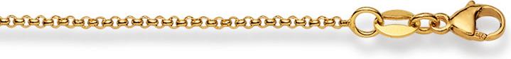 Natsumi Schmuck Halskette Gelbgold 18K/750 Erbs 1.5mm (750/18 K Gelbgold, 38 cm)