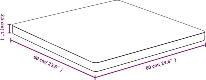 Produktbild VidaXL Douglas (60 x 60 x 2.5 cm)