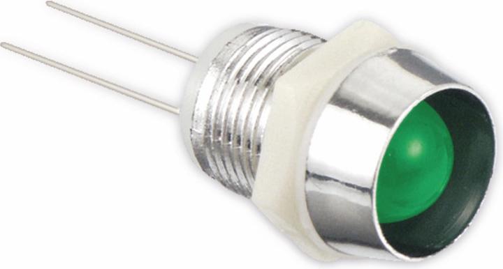 Produktbild Berrybase LED mit Chromfassung 6mm, grün, 10er Set