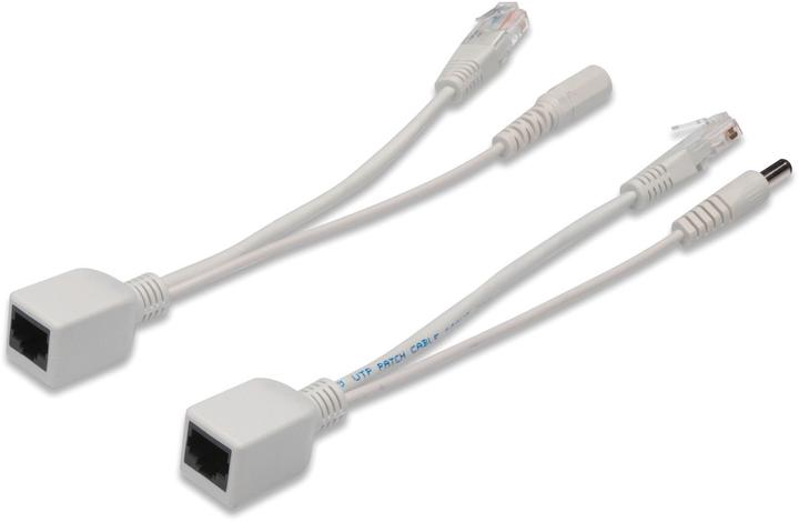 Actual product image Digitus PoE cable set passive up to max 5m 10/100Mbit RJ45 plug RJ45 socket DC plug+socket 5,5mm (PoE Splitter)