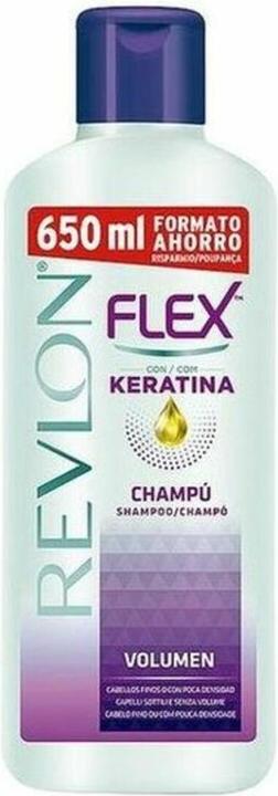 Actual product image Revlon Professional FLEX KERATIN Shampoo Volume Thin Hair 650 ml (650 ml, Liquid shampoo)