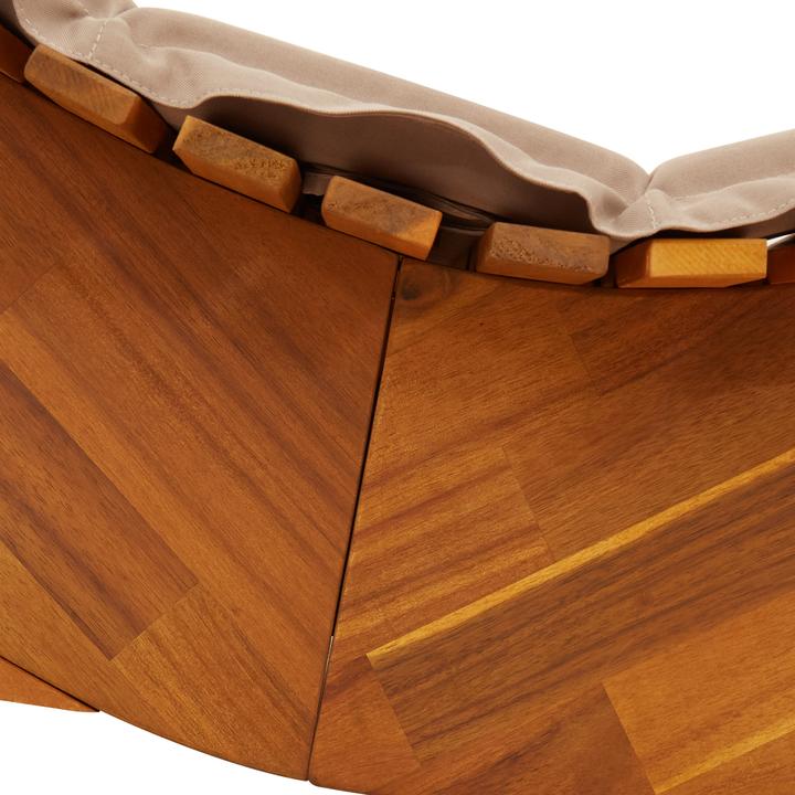 Produktbild VidaXL Sonnenliege Set aus 2 Taupe Massivholz Akazie Standard (3 cm)