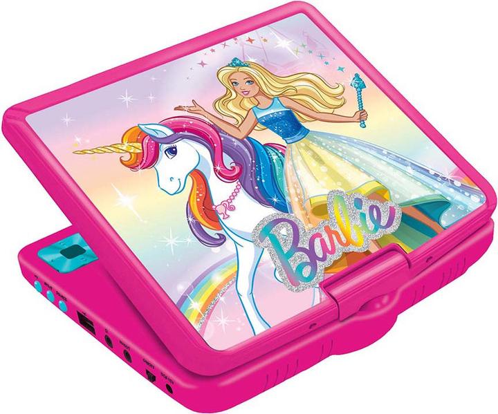 Produktbild Lexibook Barbie Portable DVD Player 7 rotative screen with USB port and earphones (DVDP6BB) (Tragbarer DVD-Player)
