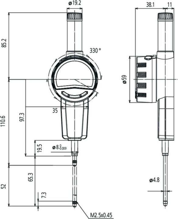 Produktbild Mitutoyo Messuhr 50.8 mm / 543-857D (5.08 cm)