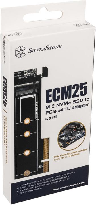 Productafbeelding Silverstone SST-ECM25-V2 M.2 poort (M-Key) in PCIe x4 interface
