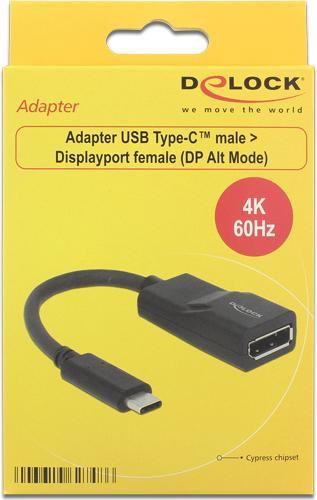 Produktbild Delock Monitoradapter USB Typ-C zu Displayport (DP, 8 cm)