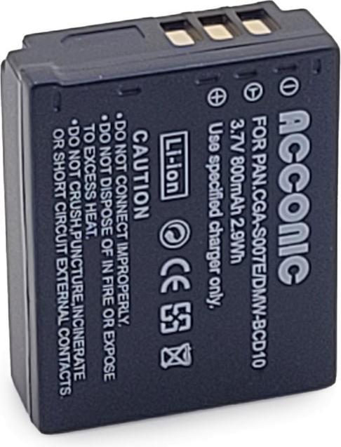 Produktbild Acconic Akku f. Panasonic CGA-S007 Lumix DMC TZ2 DMC- TZ2 DMC TZ3 DMC- TZ3 DMC (Kamera Akku)