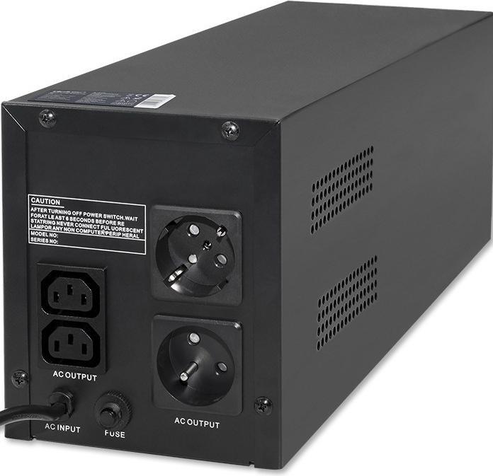 Image du produit Qoltec Zasilacz awaryjny UPS | Monolith | 1200VA | 720W (1200 VA, 720 W, Line-interactive Onduleur)