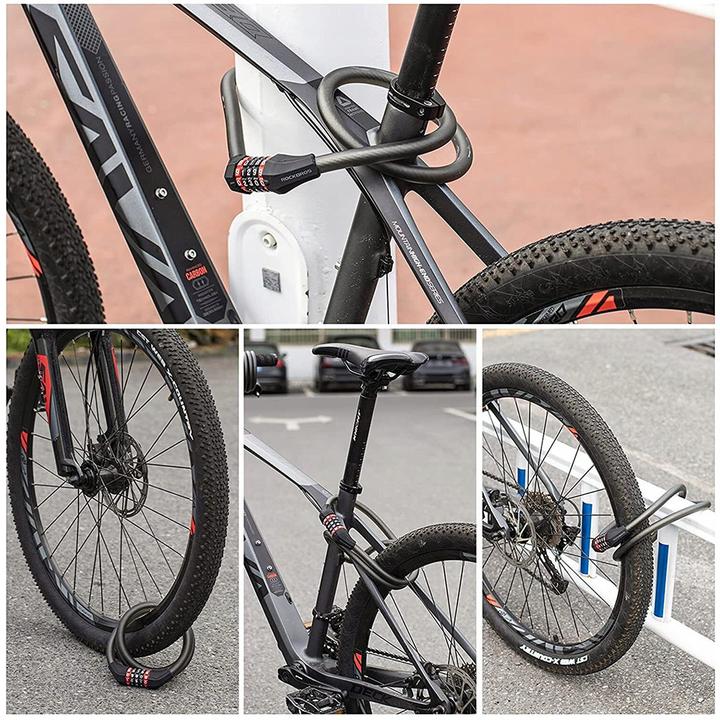 Productafbeelding Rockbros RKS507-1BK fietsslot met combinatie 1,8 m - zwart