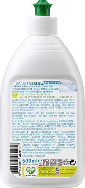 Produktbild Planet Pure Bio Spülmittel Gel Parfümfrei