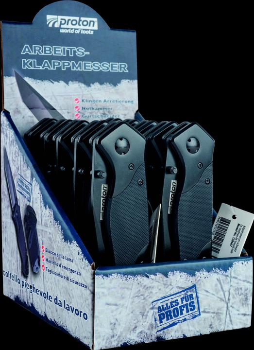 Produktbild Proton Arbeitsmesser schwarz mit 83 mm langer Klinge