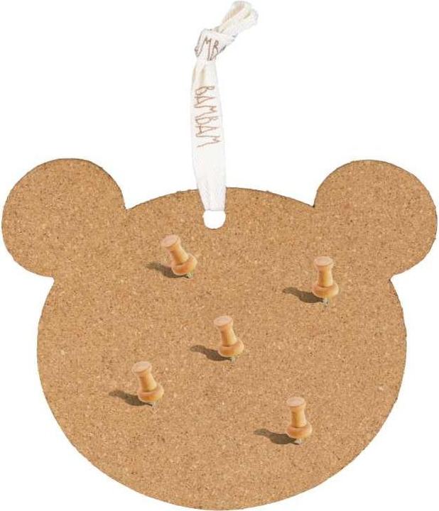 Bambam Cork Bear Pinboard with 5 Pins (Bulletin board)