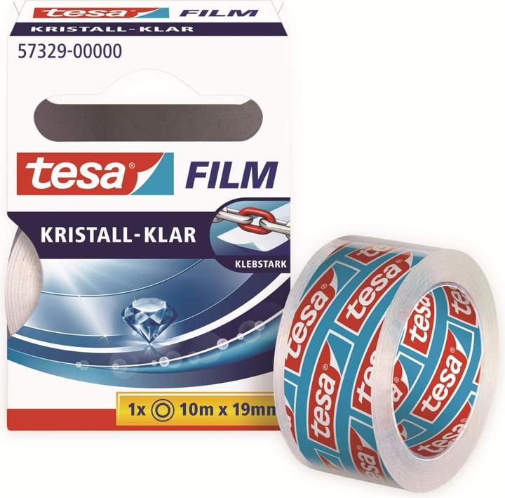 Image du produit tesa 1x tesafilm KRISTALL-KLAR, hochtransparent, alterungsbeständig, mit starker Haftung (19 mm)