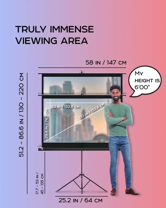 Produktbild PropVue Stativleinwand 60 Zoll (16:9)