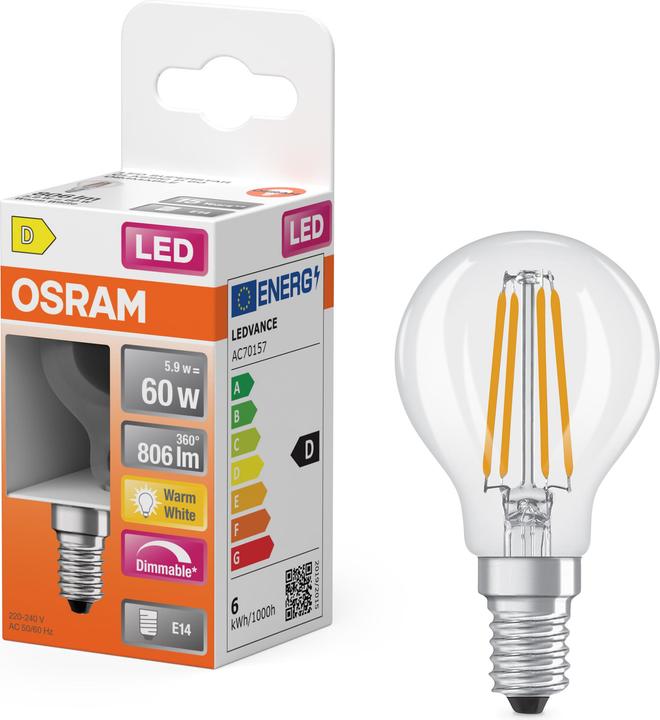 Produktbild Osram Led Retrofit Classic P (E14, 5.90 W, 806 lm, 1 x, E)