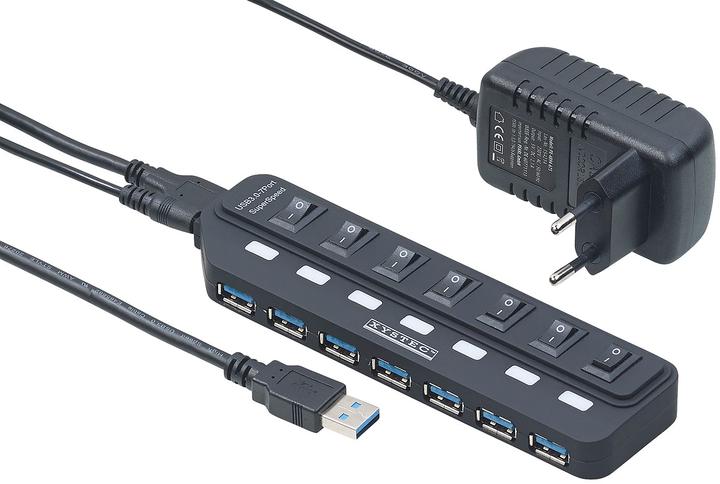 Xystec Active USB 3.0 Hub (USB-A, 7 Ports)