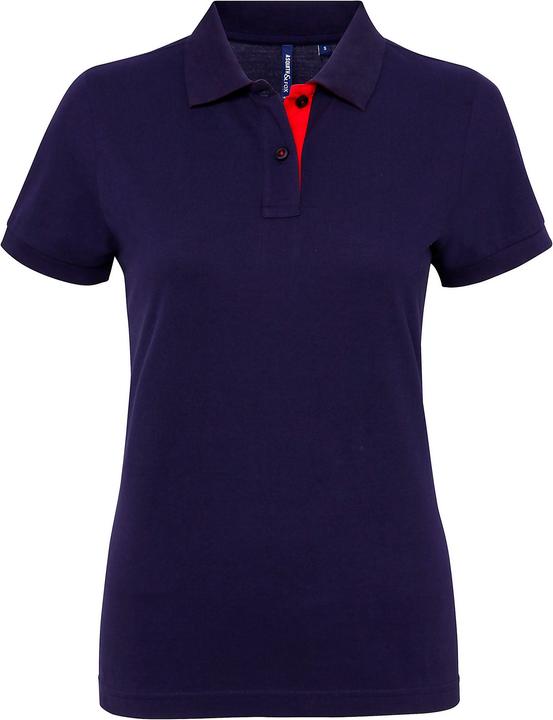 Asquith & Fox Kurzarm Kontrast Polo Shirt (XXL)