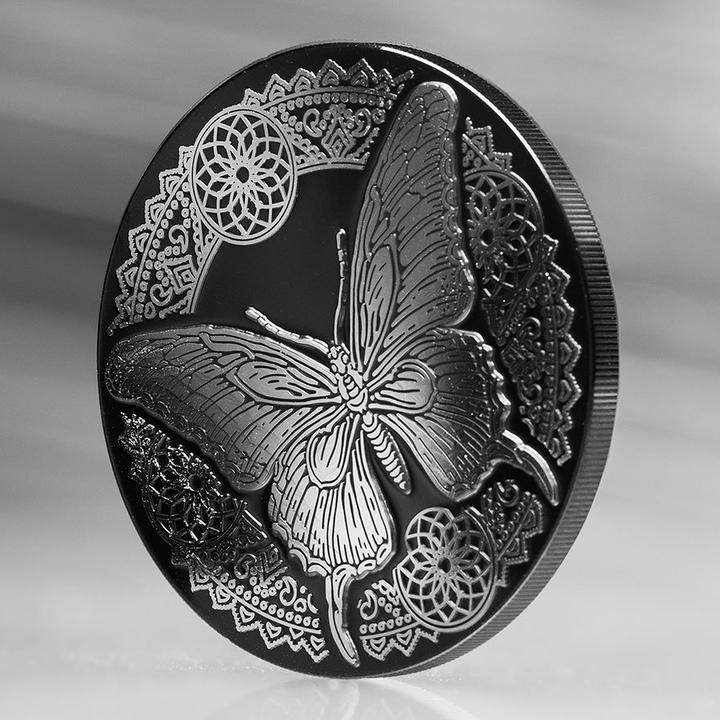 Actual product image CIT Coin Invest Silber Butterfly 1 oz PP - Obsidian Black 2025 (999.90, 2025)