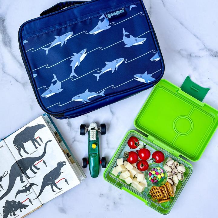 Actual product image Yumbox Mini Snack Lime Green Toucan Lunch Box