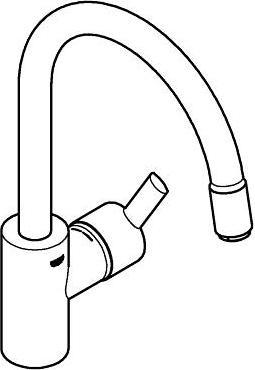 Actual product image Grohe Feel sink kitchen mixer, with pull-out mousseur spout