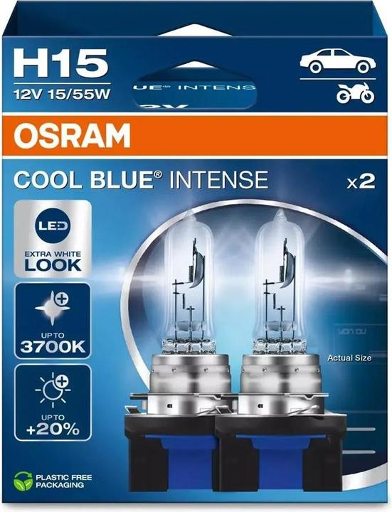 Image du produit Osram 4062172387811 Ampoules halogènes COOL BLUE® INTENSE H15 15/55 W 12 V (H15)