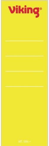 Immagine prodotto Viking Etichette per il dorso del fascicolo giallo 10 pezzi di carta