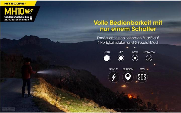 Image du produit Nitecore MH10 V2 - 1200 lumens (14.70 cm, 1200 lm)