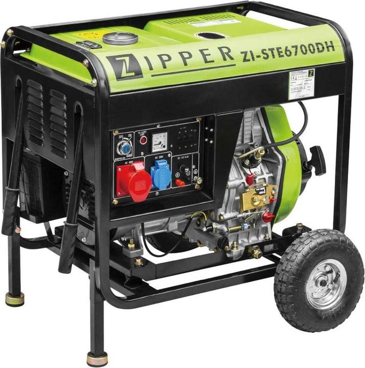 Zipper Reissverschluss Reissverschluss ZI-STE6700DH Stromgenerator Diesel (5700 W, 12.50 l)