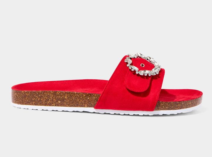 Actual product image Joe Browns Jewelled Buckle Slider Sandals (41)