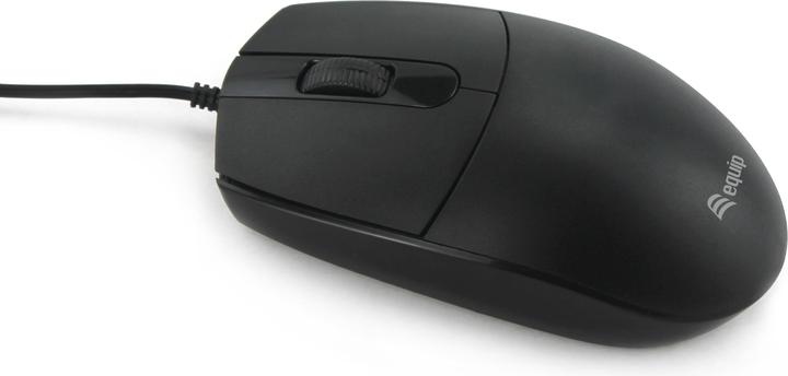 Productafbeelding equip Optische muis USB-C Comp. rechts/linksdraaiend 1,5m zwart (Bedraad)