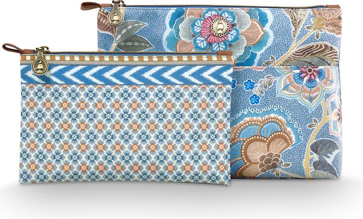 Immagine prodotto PIP Studio Caryn Kosmetiktasche Kombi Matata blau 26x7.5x18cm/22x1x13cm