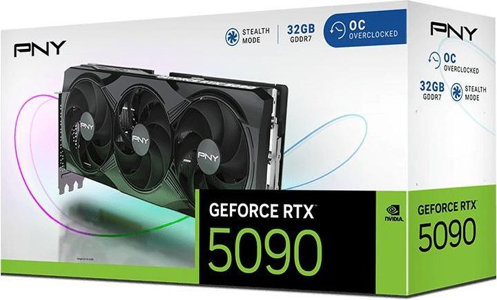 Produktbild PNY RTX5090 VERTO OC Triple Fan 32GB GDDR7 HDMI 3xDP (32 GB)