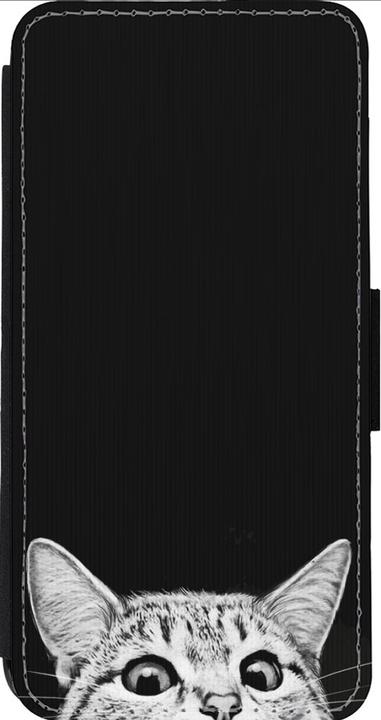 Actual product image PhoneLook Wallet Black Cat Looking Up Black (Apple iPhone 13 Pro Max)