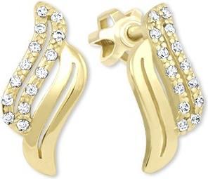 Brilio Gold earrings with crystals 745 239 001 00586 0000000