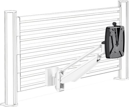 Novus 990+1071+000 - Flachbildschirm-Montagearm - Weiss - 7 kg - Decke/Wand/Schre
