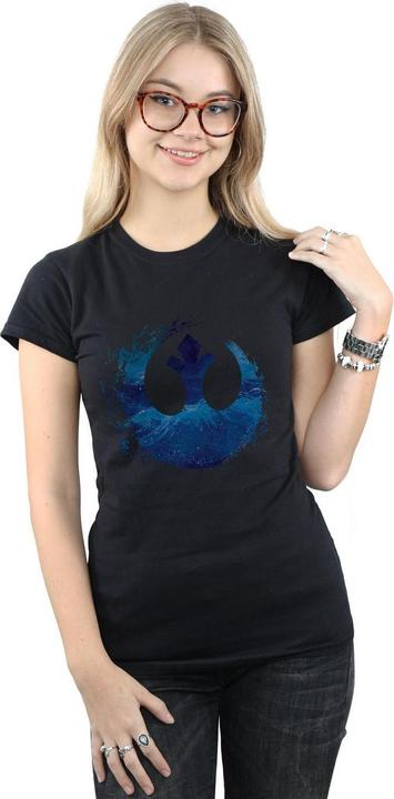 Immagine prodotto Star Wars The Rise Of Skywalker Resistance Symbol Wave Maglietta Donna (XL)