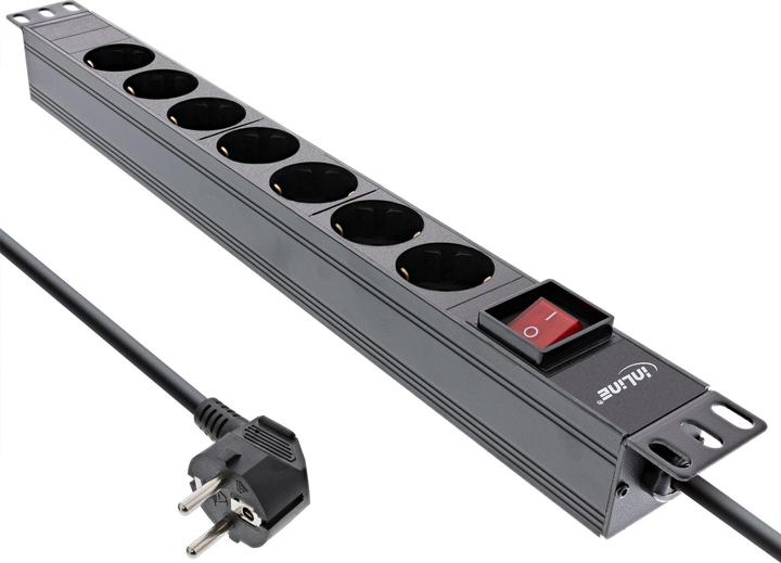 Produktbild InLine 19" Steckdosenleiste (7 x, CEE 7/3, 2 m)