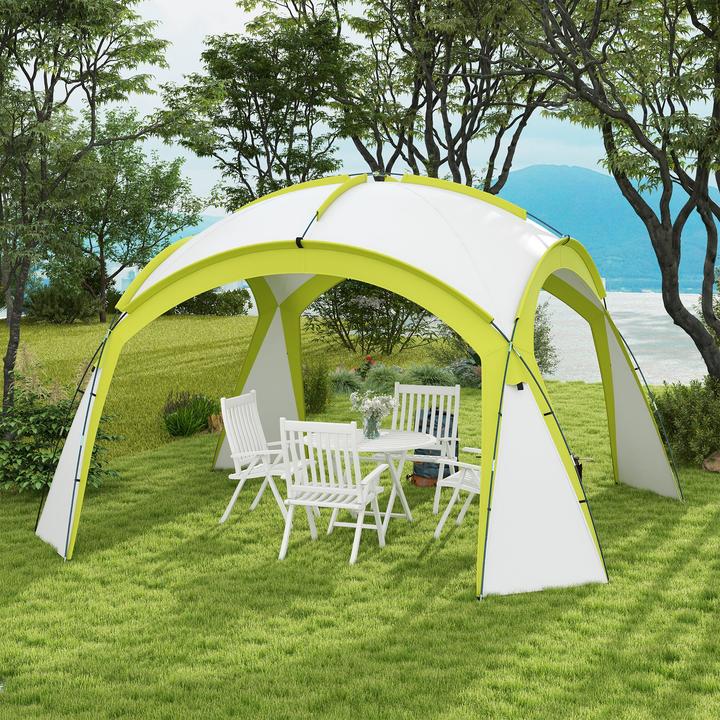 Produktbild Outsunny Event Pavillon Polyester, Fiberglas Grün (350 cm, 350 cm)