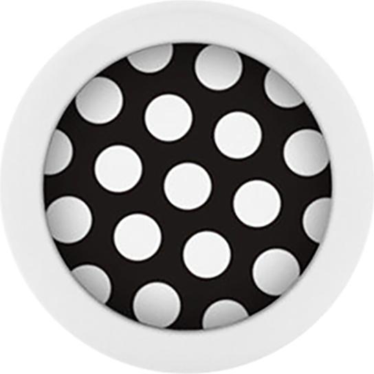 Image du produit Star Piercing Micro Boule Pure White avec Polka Dots noir/blanc (sans laiton, Acier chirurgical 316L)