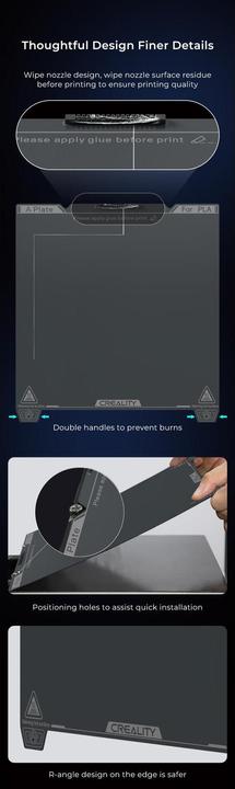 Actual product image Creality Printing platform K1C Smooth PEI build plate