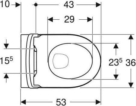 Productafbeelding Geberit 501664001 iCon Set wandcloset met closetzitting, Rimfree