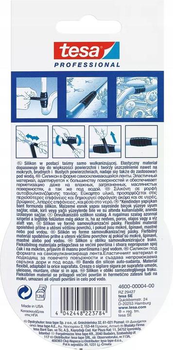 Produktbild tesa Samovulkanisierender Band Xtreme 3M: 25mm schwarz (25 mm)