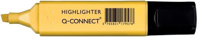 Q-Connect Textmarker pastellgelb (Pastellgelb, 5 mm, 1 x)