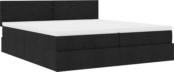 Produktbild VidaXL Ottoman-Bett mit Matratzen Blau 200x200 cm Stoff Bettrahmen (200 x 200 cm)