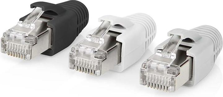 Immagine prodotto Nedis CCBW89380GY Spina RJ45 Pass Through Fixed/Split FTP CAT6a Straight Placcato oro 10 pz. (F/FTP, CAT6a, 0.04 m)