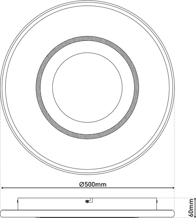 Produktbild Näve LED-Deckenleuchte 1408277, 40W, 1800lm, 3D-Effekt, weiss/schwarz (1800 lm)