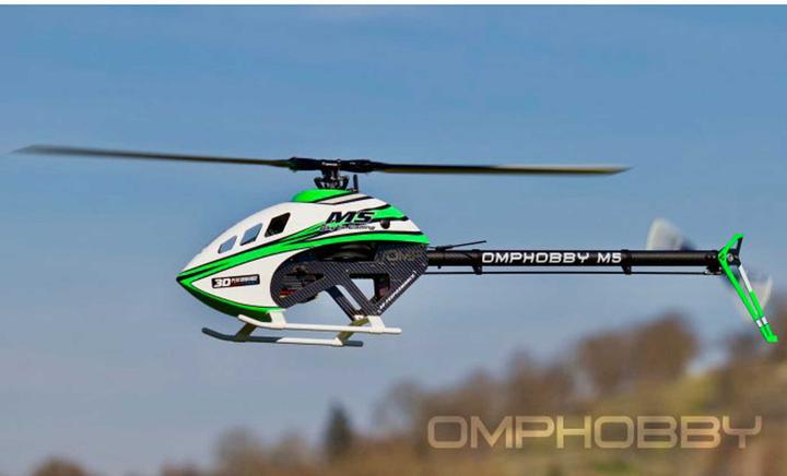 Actual product image OMP Hobby Helikopter M5 Aurora-Green Bausatz und Rotorblätter