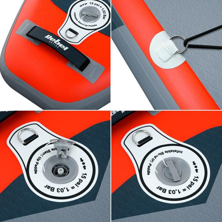 Actual product image Rebel Deska SUP ACTIVE pompowana 350x81x15cm pomarańczowa (11'6")