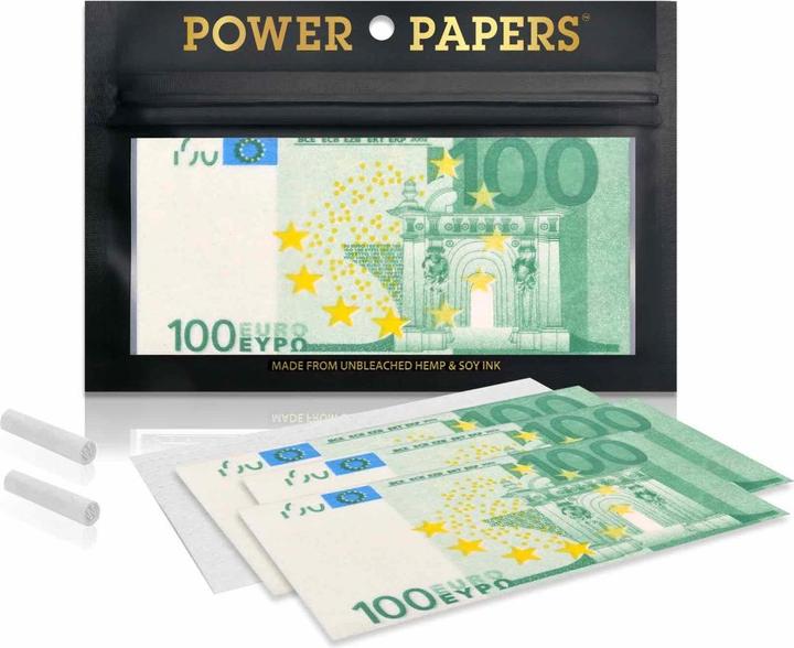 Power Papers 100 EURO - Super King Size + Tips