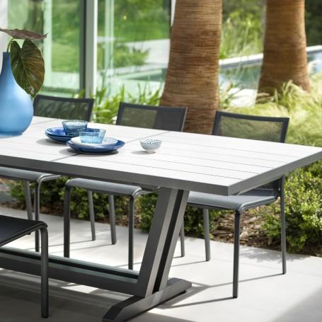 Image du produit Les Jardins Table extensible grise AMAKA 8-10 places 170-230cm céramique grise TA02020 (90 cm)